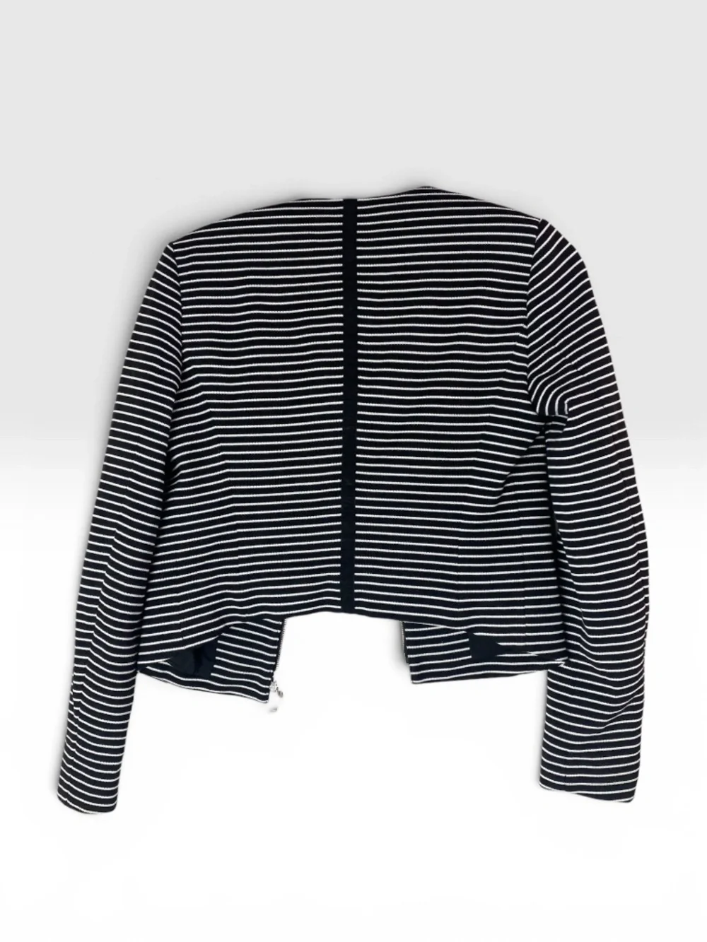Hugo Boss Kubina Stripe Knit Jacket Cropped Size 2